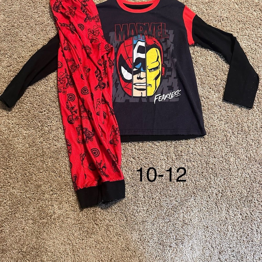 Marvel Superhero Black and Red Pajama Set